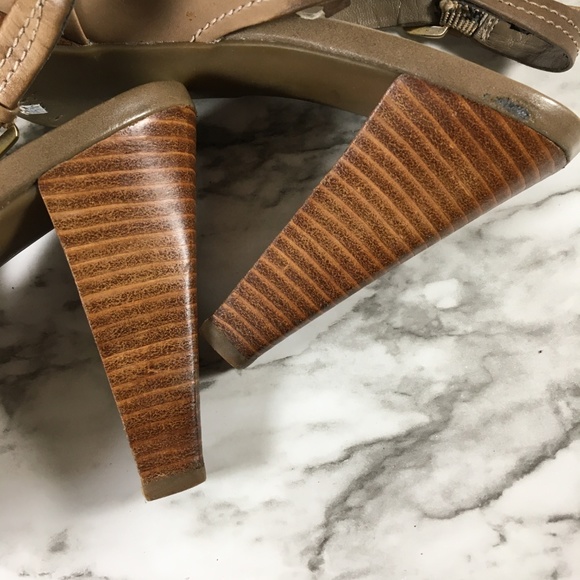 Franco Sarto Peep Toe Sling Back Sandal Heels - Picture 4 of 5